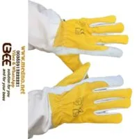 Rukavice pčelarske žute , mekana janjeća koža