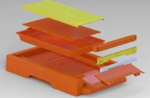 Podnica za pčele sa sakupljačem peludi,češljem,pvc crvena - Slika 3