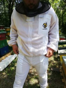 Pčelarska jakna ventilacijska sa duplom zaštitom od uboda (bluza / odijelo) bijelo -Ventilation blouse with double protection against bee sting (soft material )