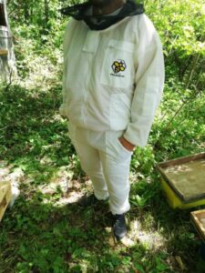 Pčelarska jakna ventilacijska sa duplom zaštitom od uboda (bluza / odijelo) bijelo -Ventilation blouse with double protection against bee sting (soft material )