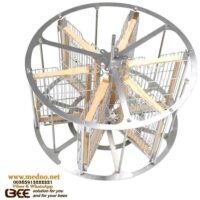 Vrcaljka kasetna,6 okvira Langstroth 24 cm,automatska,samo okretna sa inox košem,0,18 Kw AC Motor,kontroler zaslona osjetljivog na dodir–mjerač vremena i memorija brzine–BA556-OMY-304-5